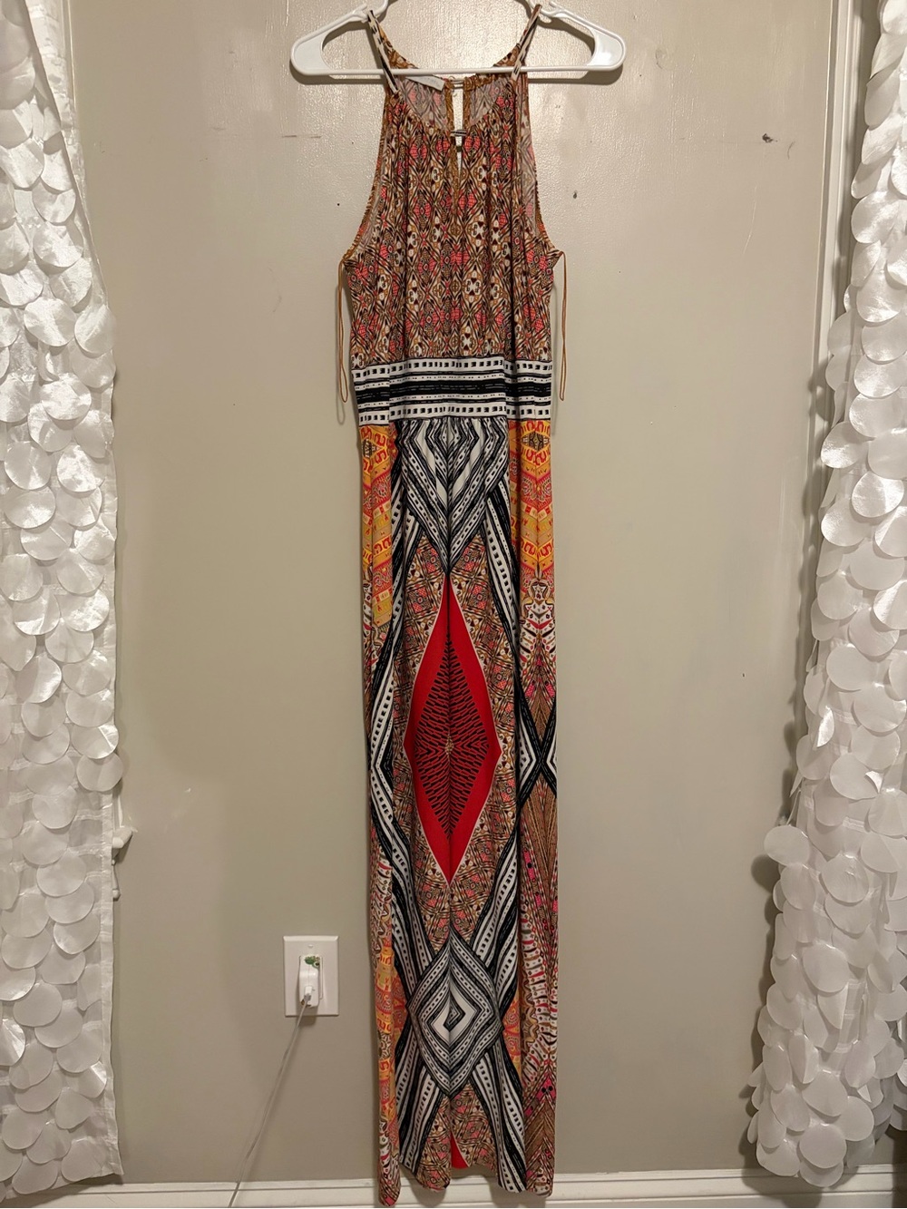 Sleeveless Printed Maxi Dress in Multicolor